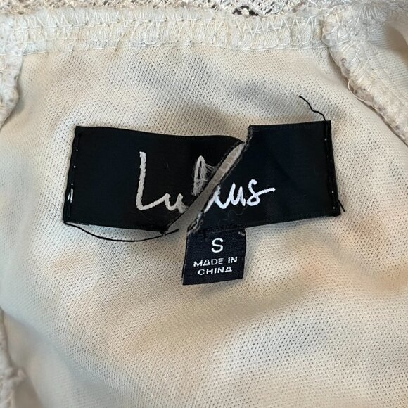 Lulus Kenna White Crochet Lace Sleeveless Bodycon Dress small - Picture 11 of 14